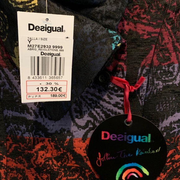 Desigual Abrig Revolutions Women’s Spring Coat size 38 EUR - Picture 5 of 6